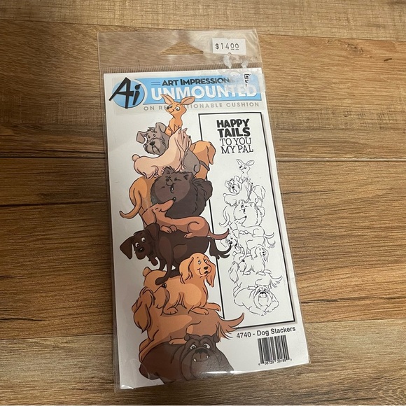 Art Impressions Dog Stackers Stamp cute dog pile stamp new in package - Picture 1 of 4